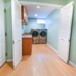 Basement Finishing - Modern Laundry Room