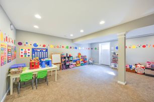 Basement Renovation - Light Kids Playroom