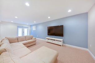 Basement Renovation - Family Room With a Large Walkout