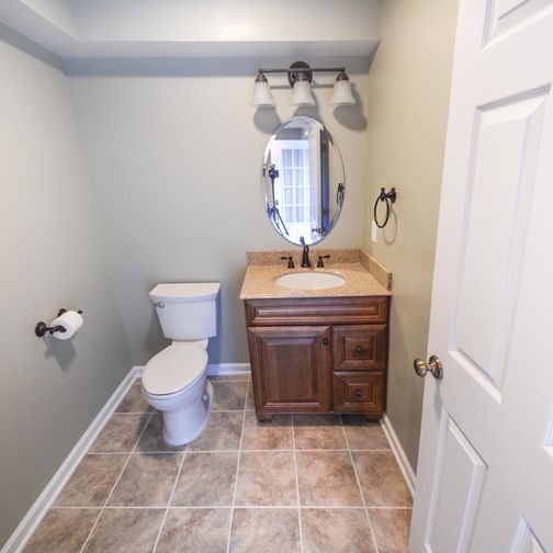 Half Bathrooms for your basement | BasementRemodeling.com ideas