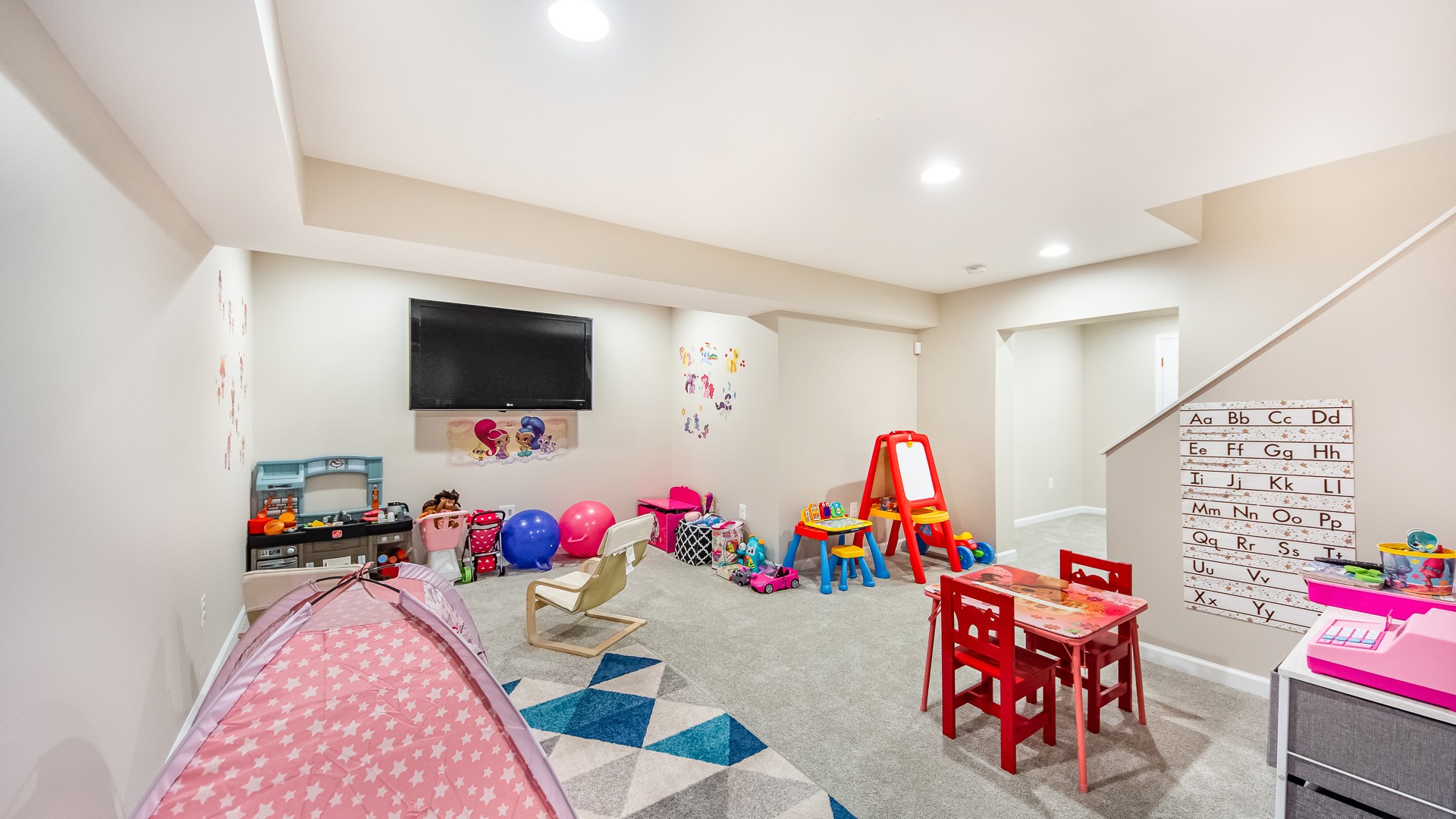 Carpeted Basement Remodel