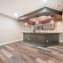 Basement remodel with beautiful wetbar and full bathroom, 