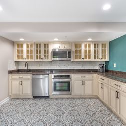 Traditional Basement with a Wetbar and Movie Theater Area, Westminster, MD