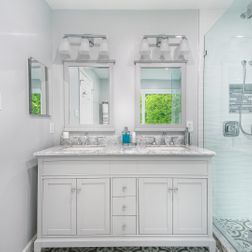 Basement Finishing with a Bold Bathroom , Bowie, MD 