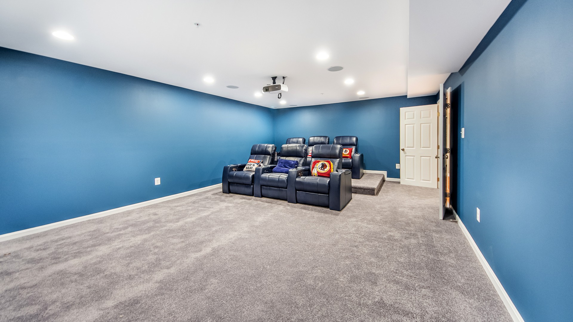 Finished Basement with Wetbar and Cinema Room in Bowie, MD