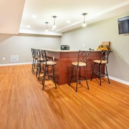 Finished Basement with Wetbar and Cinema Room in Bowie, MD, 