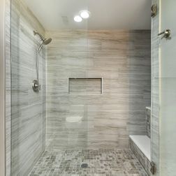 Basement Remodel with a custom shower/jacuzzi tub., Chevy Chase, MD