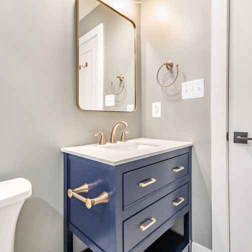 Half Bathrooms for your basement | BasementRemodeling.com ideas