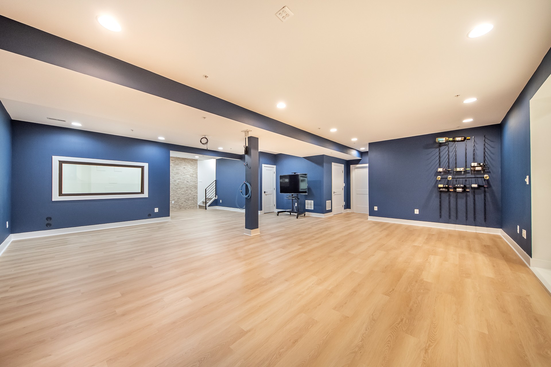Basement remodel converted into a recording studio