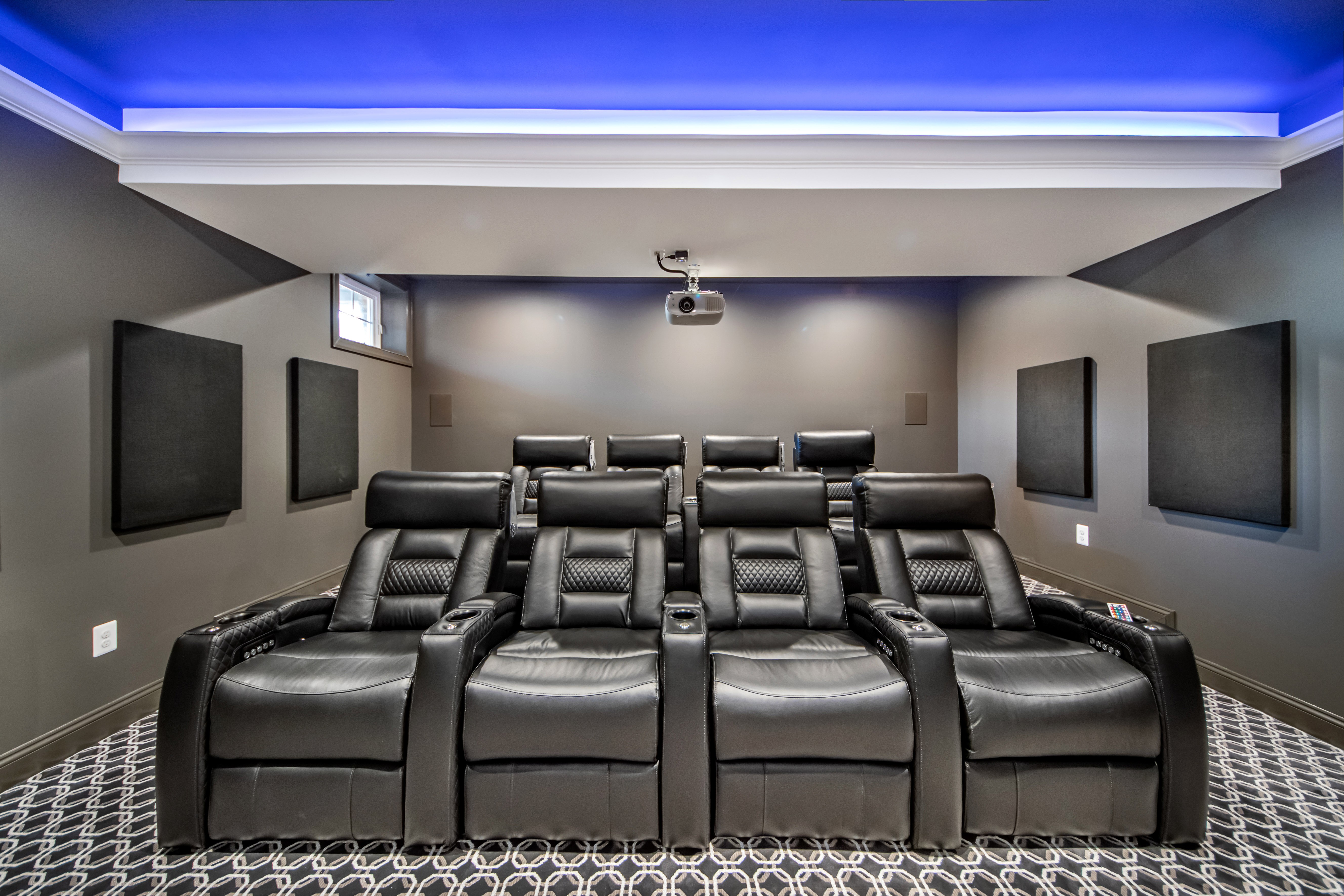 Basement Finishing / Remodeling with beautiful movie theater and wet-bar
