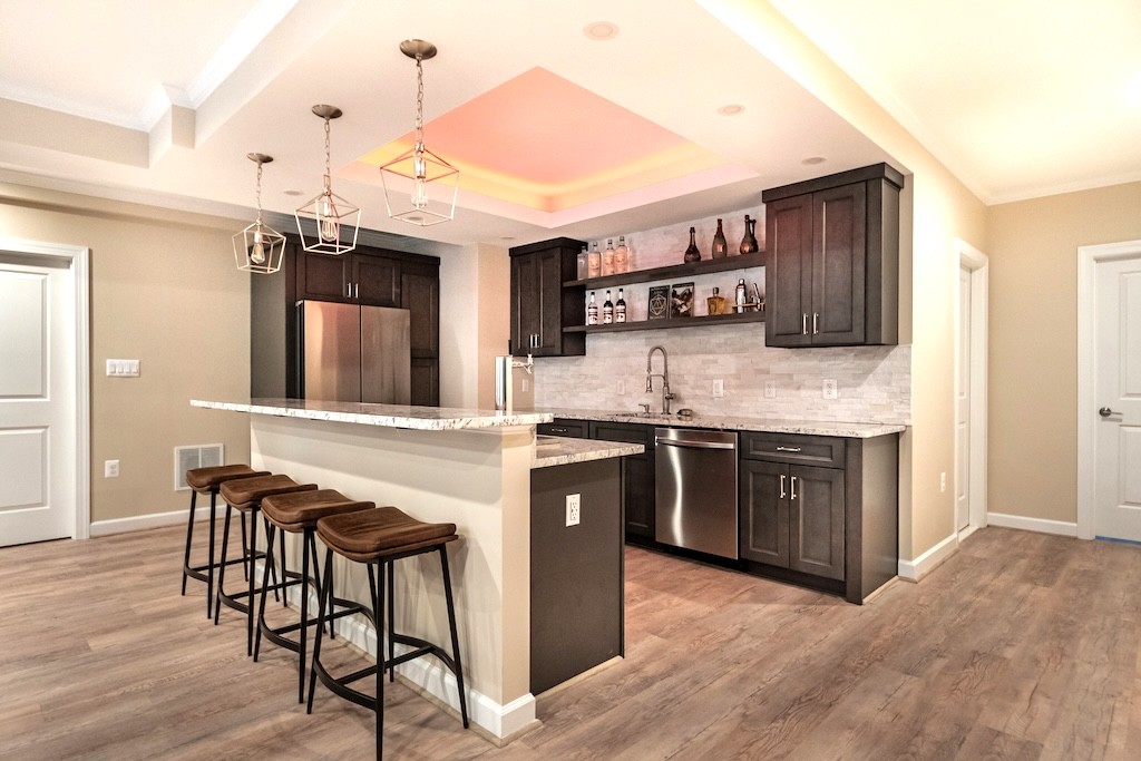 Luxury Basement Remodel with Theater, Wet Bar, and Spa Bathroom