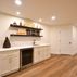 Herringbone-tiled bathroom, wet bar, bedroom and home gym, Rockville, MD