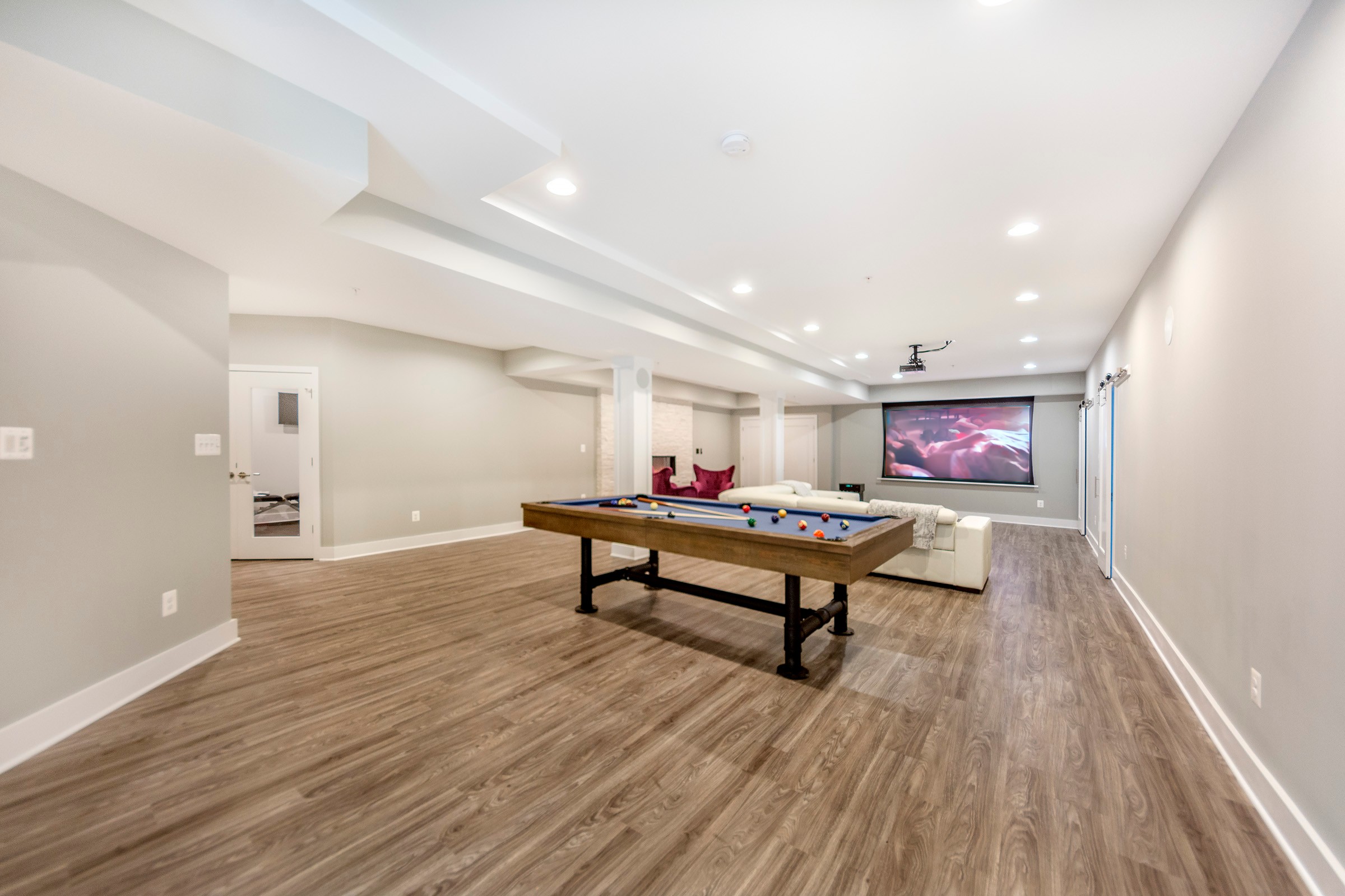 Basement Remodeling - Home Theater Plus the Gym