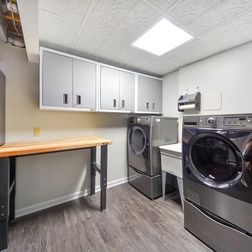 Basement Modern Laundry Room